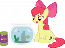 Apple Bloom Feeds a Fish by PacificGreen on DeviantArt