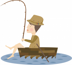 Clipart - Cartoon Fisherman