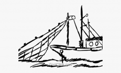 Fishing Boat Clipart Feri - Commercial Fishing Black And ...