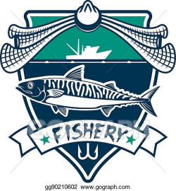 Vector Stock - Fishery icon. fishing sport club sign. Stock ...
