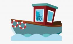Fisherman Clipart Fishing Ship - Cartoon Fishing Boat Png ...