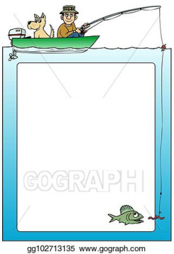 Stock Illustration - Gone fishing graphic border design ...