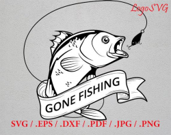Fish Logo #39, Fish On Svg, Fish Hunting, Fishing Svg Files ...