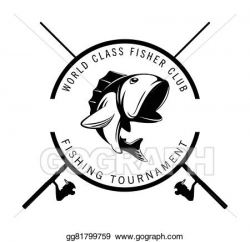 Vector Art - Fishing tournament badge. Clipart Drawing ...