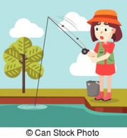 Little girl fishing clipart » Clipart Station