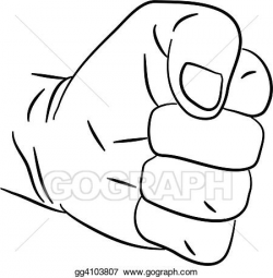 Stock Illustration - Clenched fist. Clipart gg4103807 - GoGraph