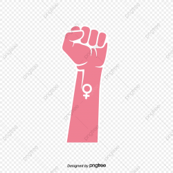 Pink Female Fist, Vector Material, Female Symbol, Fist PNG ...