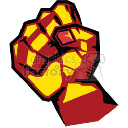 fist rebellion uprising resistance illustration art red clipart.  Royalty-free clipart # 386444