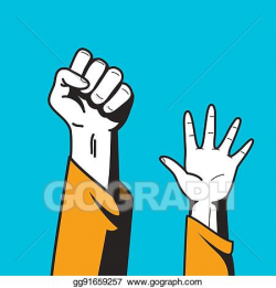 Vector Stock - Fist hand up. Clipart Illustration gg91659257 ...