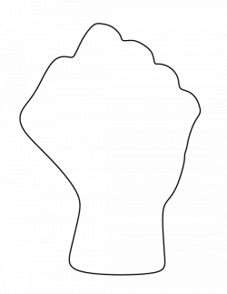 Fist pattern. Use the printable outline for crafts, creating ...