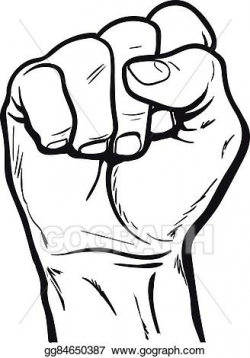 Vector Clipart - Hand shows the fist as a symbol of power ...