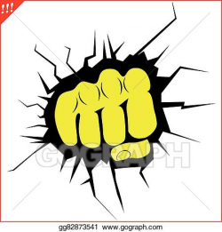 Vector Art - Karate mma power strong fist logo. Clipart ...