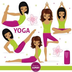 African American Yoga clipart, Yoga images, Girl clipart ...