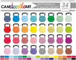 Kettlebell Clipart,Fitness Clipart,Workout Clipart,Fitness ...