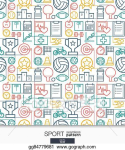 Vector Art - Sport and fitness wallpaper. game connected ...