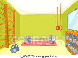 Vector Art - Gym room. EPS clipart gg63009765 - GoGraph