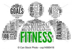 Clipart of Fitness concept in word tag cloud - Fitness and ...