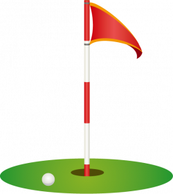 Golf hole flag clipart