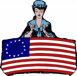 Clipart - Betsy Ross: Colour