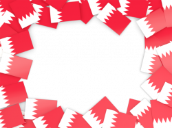 Flag frame. Illustration of flag of Bahrain