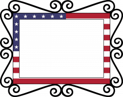 Clipart - US flag frame