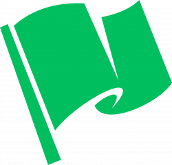 Clipart - Green flag