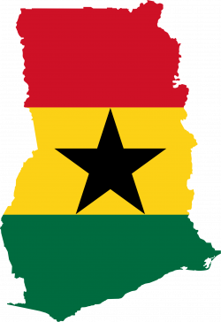 Clipart - Ghana Flag Map