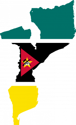 Clipart - Mozambique Flag Map