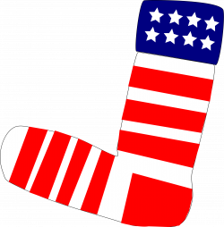 Clipart - Patriotic US Sock