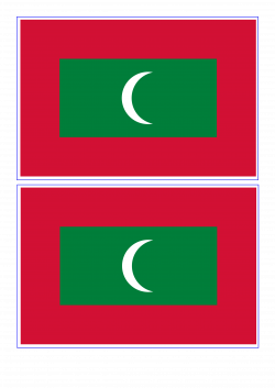 Maldives Flag - Download this free printable Maldives template A4 ...