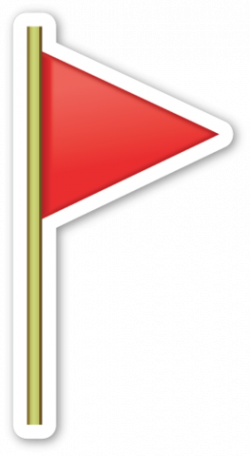 Triangular Flag on Post | emoticons extras | Emoji stickers ...