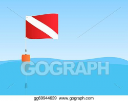 Stock Illustration - Scuba flag floating, illustration ...