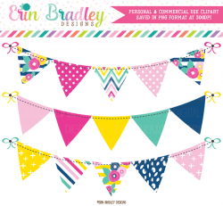Summer Brights Bunting Banner Flag Clipart | Clipart | Clip ...