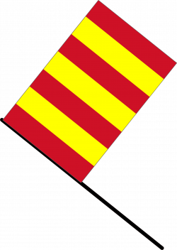 Clipart - Yellow/red stripped flag