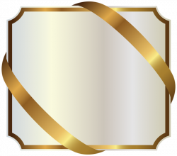 White Label with Gold Ribbon PNG Image | Gallery Yopriceville ...