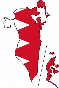 Bahrain Flag Map - Mapsof.net | Places-MIDDLE EAST | Pinterest ...