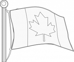 28+ Collection of Canada Flag Clipart Black And White | High quality ...