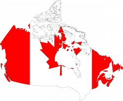 Clipart - Canada Map Flag