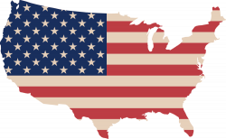 OnlineLabels Clip Art - USA Map And Flag