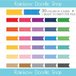 Planner Flag Clipart, Planner Tag Clip Art, Colorful Planner Flags, Rainbow  Planner Tags, Printable Planner Flags, Digital Planner Tags