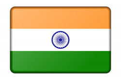 OnlineLabels Clip Art - India Flag (Bevelled)
