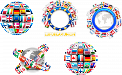 Globe Flag Clip art - Creative flag vector design material 5823*3581 ...