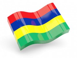 Glossy wave icon. Illustration of flag of Mauritius