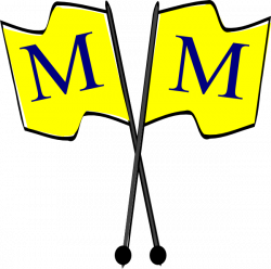 Crossed Yellow Flags With Blue M Clip Art at Clker.com - vector clip ...