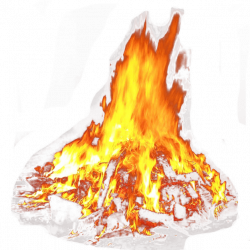 Bonfire transparent background flames