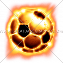 Soccer Ball Fire | Production Ready Artwork for T-Shirt Printing
