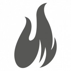 Fire flame icon silhouette - Transparent PNG & SVG vector