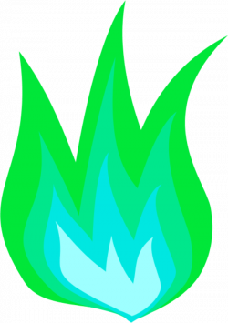 Green flame clipart