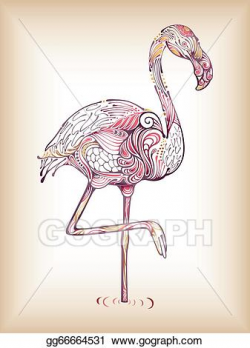 Vector Illustration - Flamingo. EPS Clipart gg66664531 - GoGraph