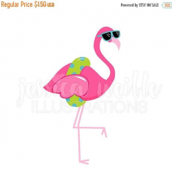 SALE Sunglasses Flamingo Cute Digital Clipart, Cute Flamingo ...